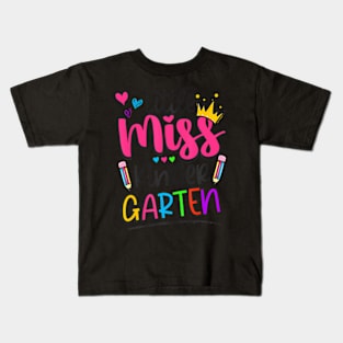 Little Miss Kergarten  Back To School Girls Kids T-Shirt